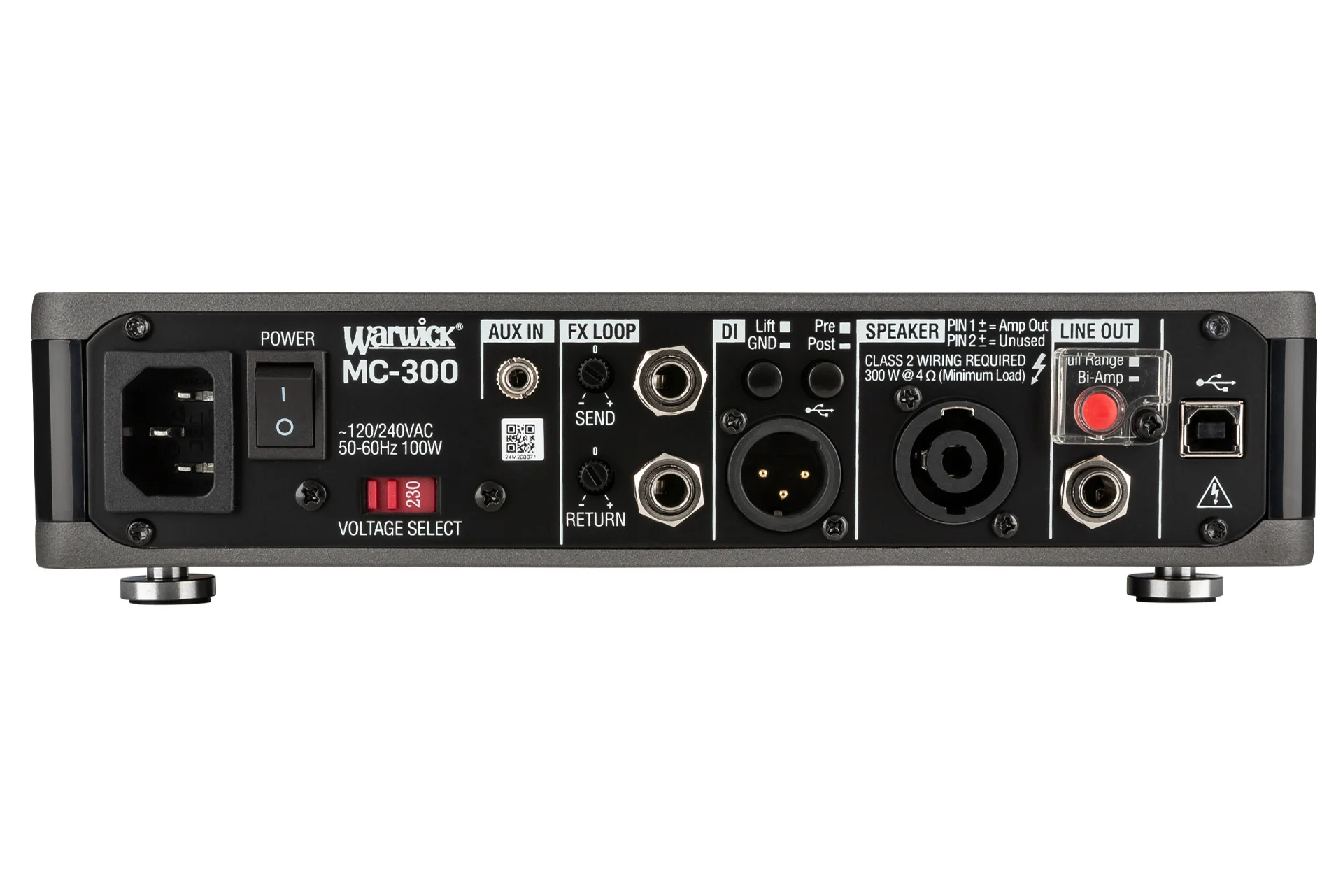 Stage Series MC 300 Multi Connect Bass Amp Head with USB-Interface, 300 Watt